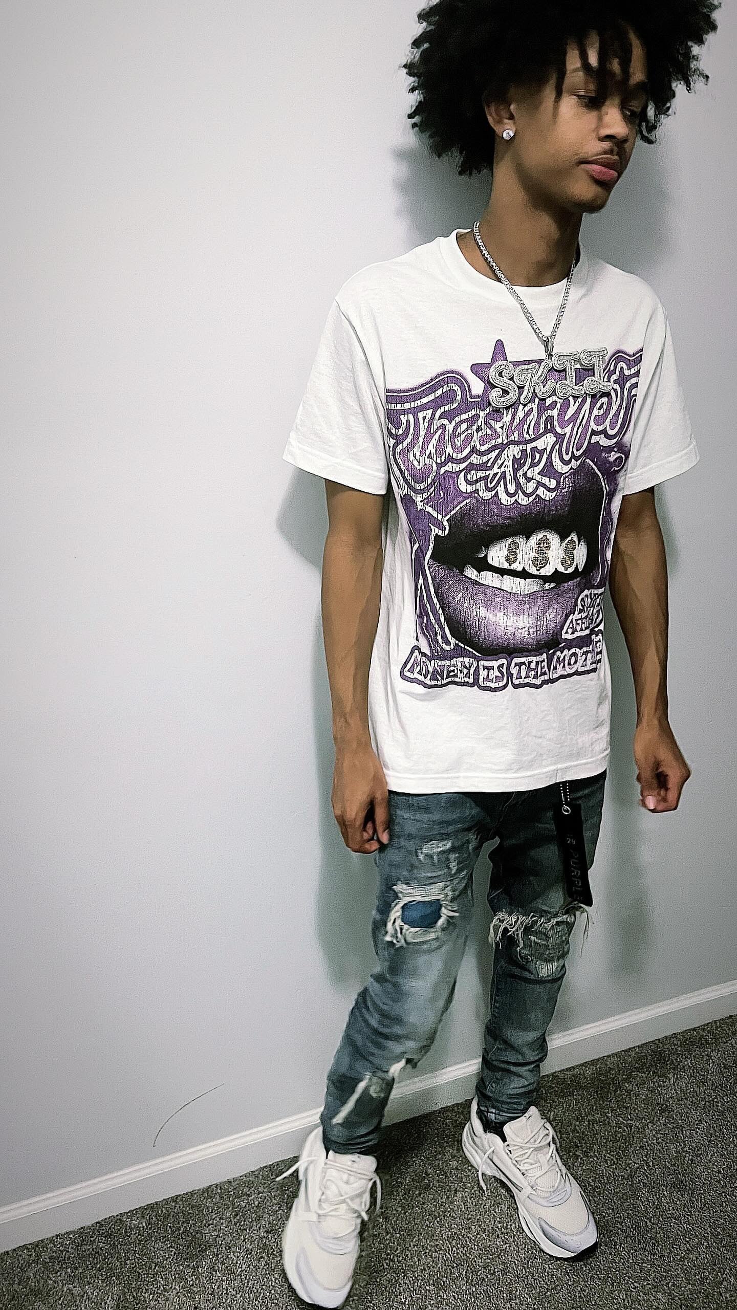 Money is the motive white purple