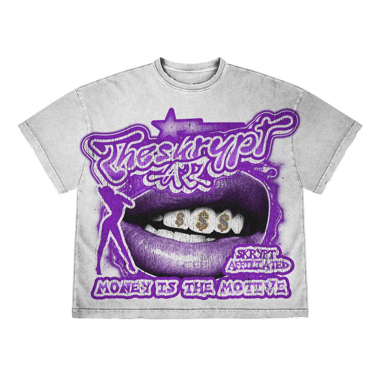 Money is the motive white purple