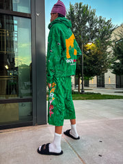 Green graffiti zip